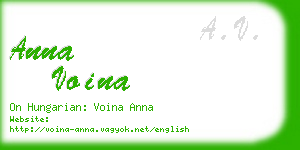anna voina business card